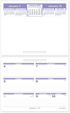 AT-A-GLANCE® FLIP-A-WEEK® 2027 Weekly Desk Calendar Refill, Small, 5.5" x 7" Page (Pack of 12) by AT-A-GLANCE