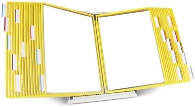 Tarifold Desktop Reference Display System, 30 Pockets, Expandable, Yellow by TARIFOLD