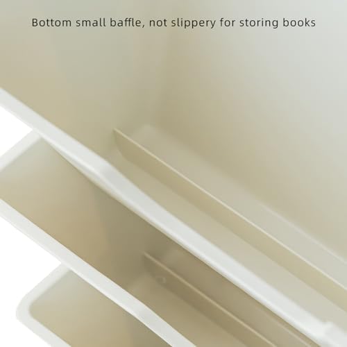 5 Tier Rolling Book Cart Multi-Functional Movable Storage Bookshelves - Image 6