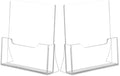 Acrylic Brochure Holder 8.5 x 11 inch, 2 Pack Clear Plastic Flyer Holder, Acrylic Desktop Stand for Pamphlets, Literature, Brochures, Magazines Materials Display Stands by RUINAER