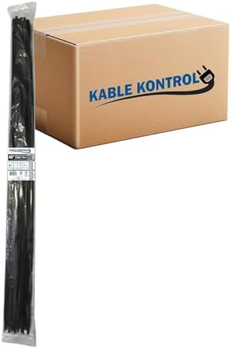 Kable Kontrol Cable Zip Ties, 48 Inch, 500 Pcs, HD 175lbs Test, Black by KABLEKONTROL%C2%AE