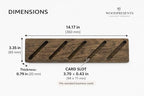 Oak Wood Multiple Business Card Holder - 5 Slot Modern Card Stand for Office Desk, Perfect Professional Card Organizer for Men and Women, Stylish and Functional Design (Dark Brown) - Image 5