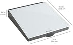 ECR4Kids MessageStor Dry-Erase Glass Board Memo Station, Desk Organizer, White - Image 2