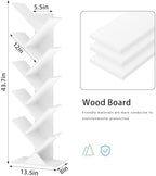 10 Tier Tree Book Shelf, Floor Standing Wood Bookshelf for Narrow Space - Image 3