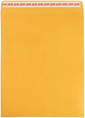 JAM PAPER 11 1/2 x 14 1/2 Open End Catalog Commercial Envelopes with Peel and Seal Closure - Brown Kraft Manila - Bulk 250/Box by JAMPaper