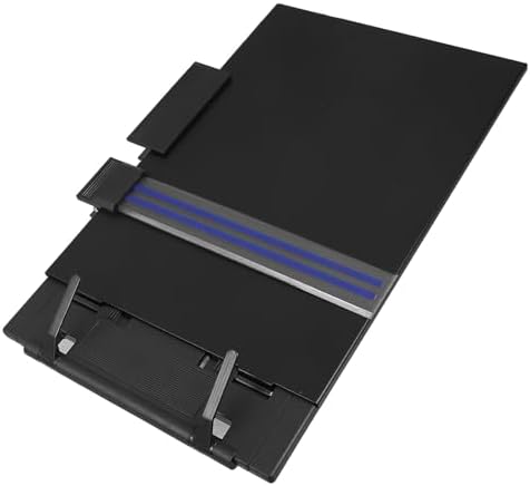 Luxshiny Adjustable Black Document Holder and Copy Stand Desktop Reading Holder for Office Use with Folding Design by Luxshiny