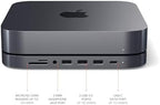 Satechi USB C Hub, Type-C Aluminum Stand & Hub, USB-C Data Port, Micro/SD Card Readers, USB 3.0 & Headphone Jack Port, for Mac mini M2/M1 (Not Compatible with M4) - Space Gray - Image 2