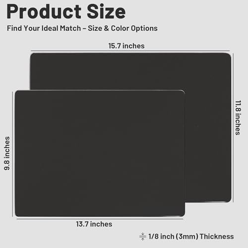 Glass Gaming Mouse Pad, Hard Mousepad for Gaming, 15.7” x 11.8” Ultra-Smooth Micro-Etched Surface Mousepad, Improved Precision & Speed, Anti-Slip Base, Black - Image 2
