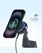 Mous 15W Wireless Charging Vent Mount, Designed for MagSafe Car Phone Holder- Fast Cooling Magnetic Car Mount Charger Compatible with iPhone 16/15/14/13, Pixel and S25 - Air Vent - Image 3
