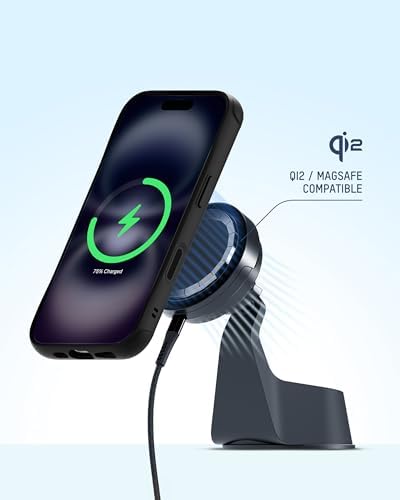 Mous 15W Wireless Charging Dashboard Mount, Designed for MagSafe Car Phone Holder- Fast Cooling Magnetic Car Mount Charger Compatible with iPhone 16/15/14/13, Pixel and S25 - Adhesive - Image 3