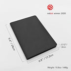 LHiDS Creative Magnetic Business Portfolio Resume Padfolio Organizer, A5 Folder with Clipboard, Paper Clip, Writing Pad, Magnetic Closure for Work, School and More, Grey - Image 3