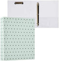 Standard View 3 Ring Binder, Mint Green Polka Dot Durable Flexible Portable Waterproof Hardcover 1.5 Inch D Rings 500-Sheet Capacity Organizer 2PC by Unknown