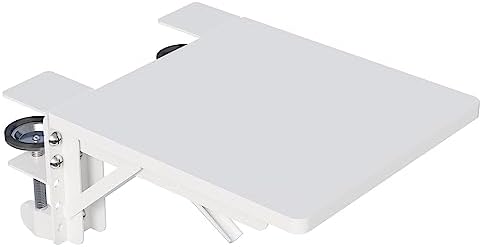 BONTEC Ergonomic Desk Extender Tray, 9.5"x9.1" Table Mount Arm Wrist Rest Shelf, 90° Foldable Elbow Support, Clamp on Computer Arm Rest for Desk, Office & Home Use, Durable & Easy to Install by BONTEC