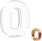 13.8" Extra Large Acrylic Letter Charcuterie Board Box, Reusable Fillable Letter Cake Candy Dish Display Serving Tray for Birthday Anniversary Party Decoration (O) by RUFHVTY