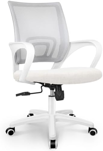 NEO CHAIR Office Computer Chair Ergonomic Mid-Back Mesh Desk Chair, Ivory by NEOCHAIR