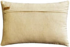 The HomeCentric Gold 12"x26" (30x65 cm) Lumbar Pillow Cover, Cotton Linen Foil Foil & Sequins Beaded Oblong Pillow, Abstract Pattern Modern Style - Gold Addict - Image 3