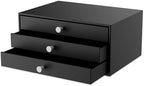Svartur Metal Desk Top Drawers, Small Table Organizer with 3-Drawer Storage Organizer for A4 File, Desk File Storage Organization for Office, Home, No Assembly Required, Black by Homepage