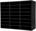 24 Compartments Literature Organizer with Adjustable Shelves Desktop File Sorter Mail Center Paper Storage Cabinet Home & Office Mailbox School Classroom Keepers (Black 24 Slots) by Unknown