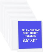 Outus 60 Pcs Self Adhesive Shop Ticket Holders, 8.5 x 11 Inch by Outus