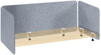 3-Pack Clamp-On Desk Dividers, 24 x 24 and 24 x 48 Inch, Light Gray by Unknown