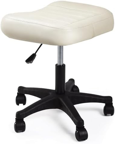 Ergonomic Adjustable Under Desk Footrest,Ottoman with Wheels by LIMKOMES