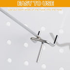 Funrous 100 Pack Hooks for Pegboard Stainless Steel Garage, 8 Inch - Image 3