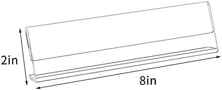 AITEE 12 Pack Acrylic Name Plates L-Shaped Display Holder for Office Desks - Image 2