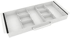 Large Size Under Desk Slide out Pencil Drawer White with Adjustable Space Divider Design for Storing Pencil and Office Accessories, Underdesk Pull out Tray Organizer Mounted for Sit Stand Workstation by GOME