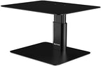 BoYata Monitor Stand, Adjustable Height Metal Desktop Riser, Black by Boyata