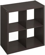Furinno HERMITE 4-Cube Kitchen Island, Extra Thick Coffee Bar, Dark Oak - Image 7