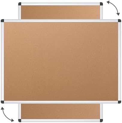 VIZ-PRO Cork Notice Board Bulletin Board, 96 X 48 Inches, Pack of 2, Silver Aluminium Frame - Image 4
