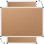 VIZ-PRO Large Cork Bulletin Board, 72 X 40 Inches, Wall-Mounted Corkboard with Silver Aluminium Frame for School, Office, and Home - Image 3
