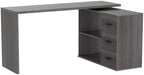 HSH Dark Grey L Shaped Computer Corner Desk with 3 Storage Drawers 55 inch - Image 4