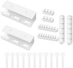 2 Pack Under Desk Cable Management Tray Kit with Cable Clips & Ties (White) by Unknown