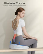 FLORICH Seat Cushion, Memory Foam Cushion for Office Chair, Ergonomic Office Seat Chair Cushion for Relieving Sciatica, Soft & Breathable Car Seat Cushion - Gray - Image 6