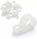 BAOMAIN 5/8-Inch R-Type Cable Clamps, 500-Pack Wire Nylon Wire Management Clips, UC-4 Screw-On Cord Fasteners for Home, Office, and Industrial Use by Baomain