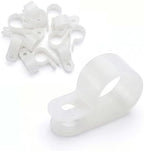 BAOMAIN 5/8-Inch R-Type Cable Clamps, 500-Pack Wire Nylon Wire Management Clips, UC-4 Screw-On Cord Fasteners for Home, Office, and Industrial Use by Baomain