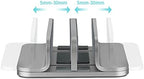 Adjustable Metal Vertical Laptop Stand Desktop Stand Adjustable Laptop Holder with 2 Slots for All Laptops - Image 2