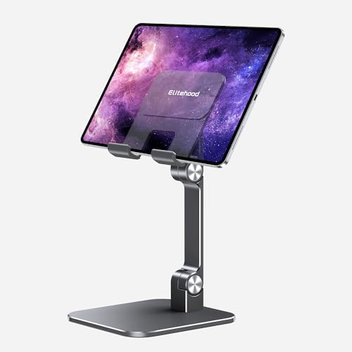 elitehood Aluminum iPad Stand for Desk, Ultra-Stable iPad Holder Stand by Builtyourelitelive