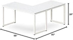 SHW 55 x 60 Commercial-Grade L-Shape Corner Office Computer Desk, White - Image 3