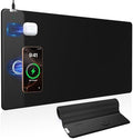 Magnetic Wireless Charging Mouse Pad, 31.5"x15.8" in, Black by abcmat