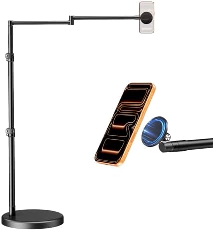 elitehood Magnetic Floor Phone Stand for Bed, Magsafe Overhead Phone Holder by Builtyourelitelive