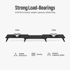 loukin Dual Monitor Stand Riser for Desk, 43.6"×8.2" Computer Stand, Black - Image 3