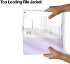 Lavender Plastic Folders with Closed Sides, Doctor Stuff, Letter Size, Clear Front Top Loading Job Jacket, Documents Holder for Office, High School and Medical Files, Pack of 50 - Image 5