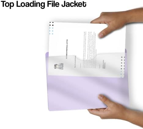 Lavender Plastic Folders with Pockets and Clear Cover, Doctor Stuff, Letter Size, Top Loading Vinyl File Folders, Job Jacket, Documents Holder, Pack of 100 - Image 5