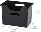 IRIS USA 4-Pack Large Desktop File Box with Open Lid, Black - Image 2