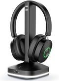 Earbay Wireless Headphones for TV, TV Headphones, Headphone for TV, No‑Delay Over‑Ear Wireless Headset for Seniors, 3 Audio Modes, with Transmitter Charging Base, Gifts for Parents/Elderly by Earbay