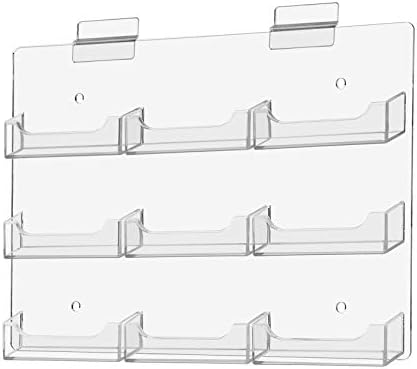 Marketing Holders Slatwall Business Card Holder 9 Pocket Clear Acrylic Organizer for 3.5" x 2" Contact or Appointment Cards in Doctors and Dental Offices by MarketingHolders