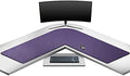 Mydours L-Shape Desk Pad, 54" x 54" x 16" PU Leather Corner Mat, Purple by Mydours