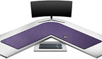 Mydours L-Shape Desk Pad, 54" x 54" x 16" PU Leather Corner Mat, Purple by Mydours